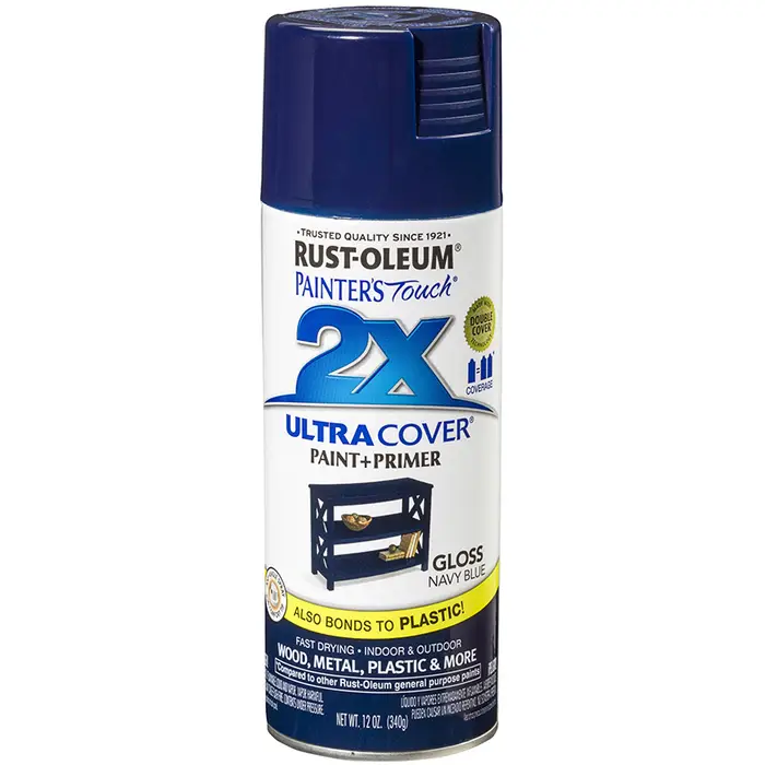 12 Oz RustOleum Brands 249098 Navy Blue Ultra Cover 2X Enamel Spray