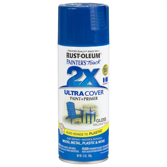 12 Oz RustOleum Brands 249120 Brilliant Blue Ultra Cover 2X Enamel