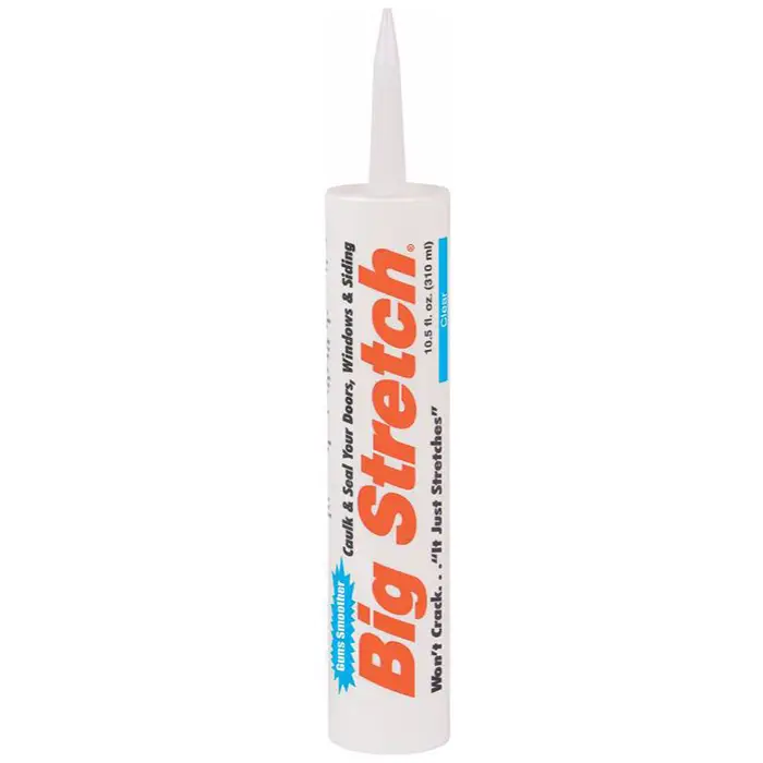 10.5 Oz Sashco 10006 Clear Big Stretch WaterBased Elastomeric Sealant