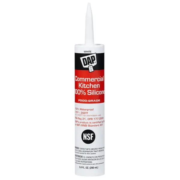 9.8 Oz Dap 08656 White Commercial Kitchen 100 Silicone Sealant Caulk