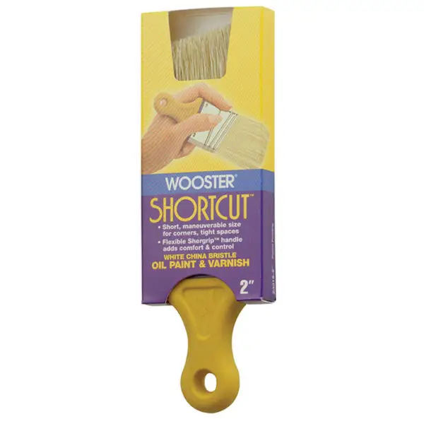 2" Wooster Brush Company Z3215 Shortcut White Bristle Angle Sash Paint