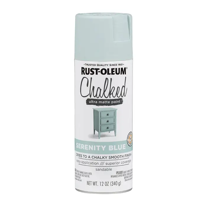 12 Oz RustOleum 302595 Matte Serenity Blue Chalked Matte Spray Paint