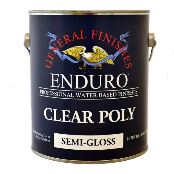 1 Gal General Finishes GPSG Clear Enduro Poly WaterBased Topcoat, SemiGloss Interior Wood