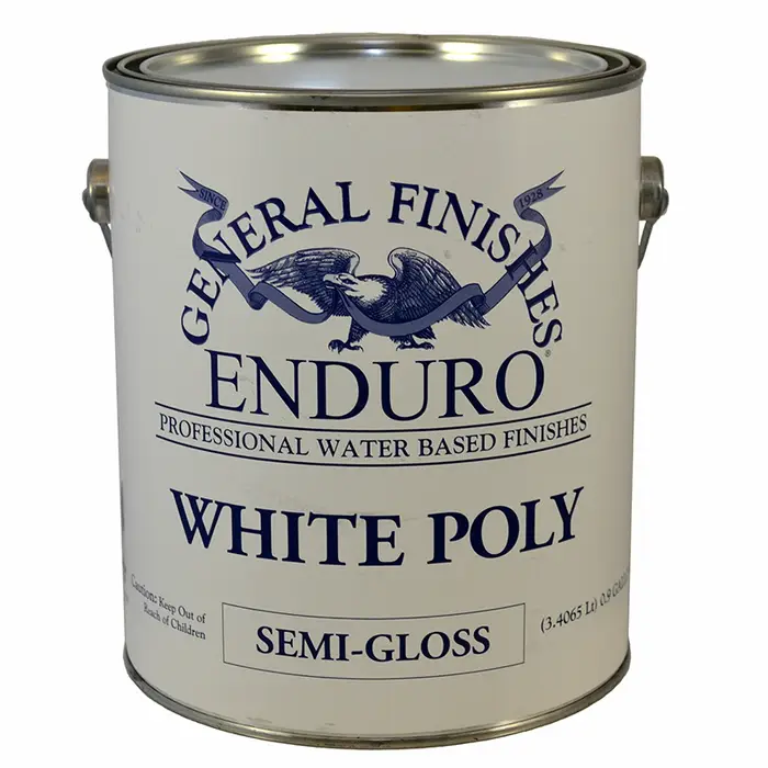 1 Gal General Finishes GWSG White Enduro White Poly WaterBased Topcoat