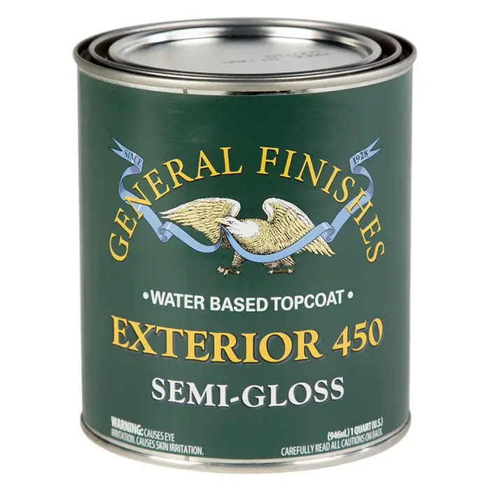 1 Qt General Finishes QXSG Clear Exterior 450 Topcoat WaterBased