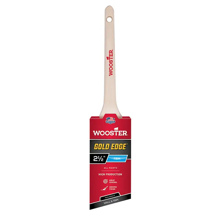21/2" Wooster 5234 Gold Edge Thin Angle Sash Paint Brush Applicators