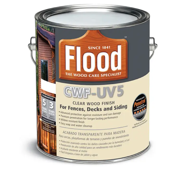 1 Gal Flood FLD566 Cedar CWFUV5 Exterior Clear Wood Finish Exterior Wood Stains