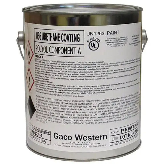5Gal Gaco U66IC5 Liquid Polyurethane Coating, Part B Architectural