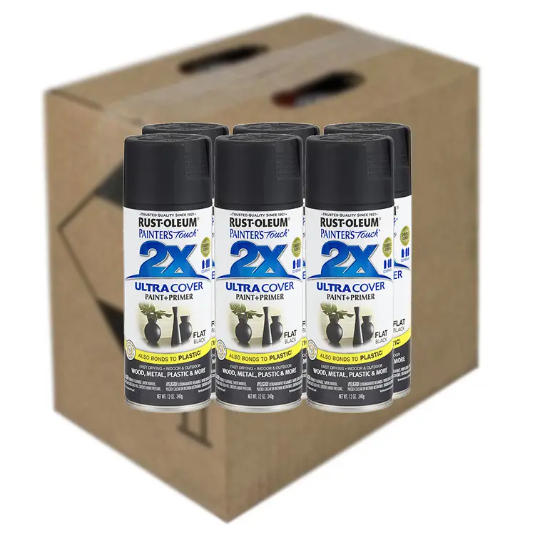 24Pack of 12 Oz RustOleum Brands 249127 Black Ultra Cover 2X Enamel
